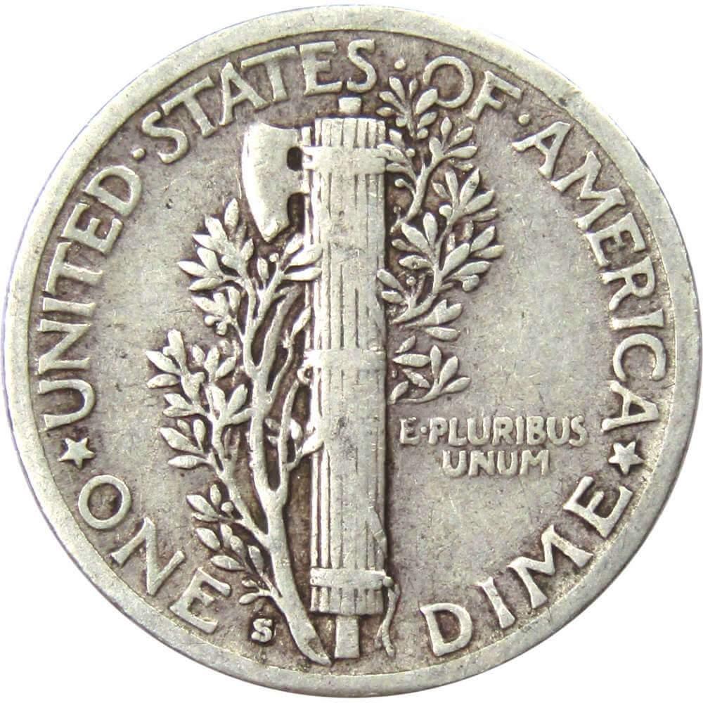 1935 S Mercury Dime F Fine 90% Silver 10c US Coin Collectible