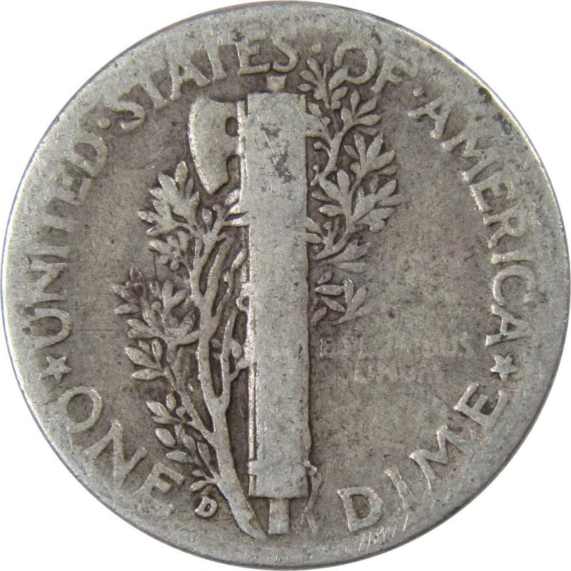 1936 D Mercury Dime G Good 90% Silver 10c US Coin Collectible - Mercury Dimes - Winged Liberty Dime - Profile Coins &amp; Collectibles