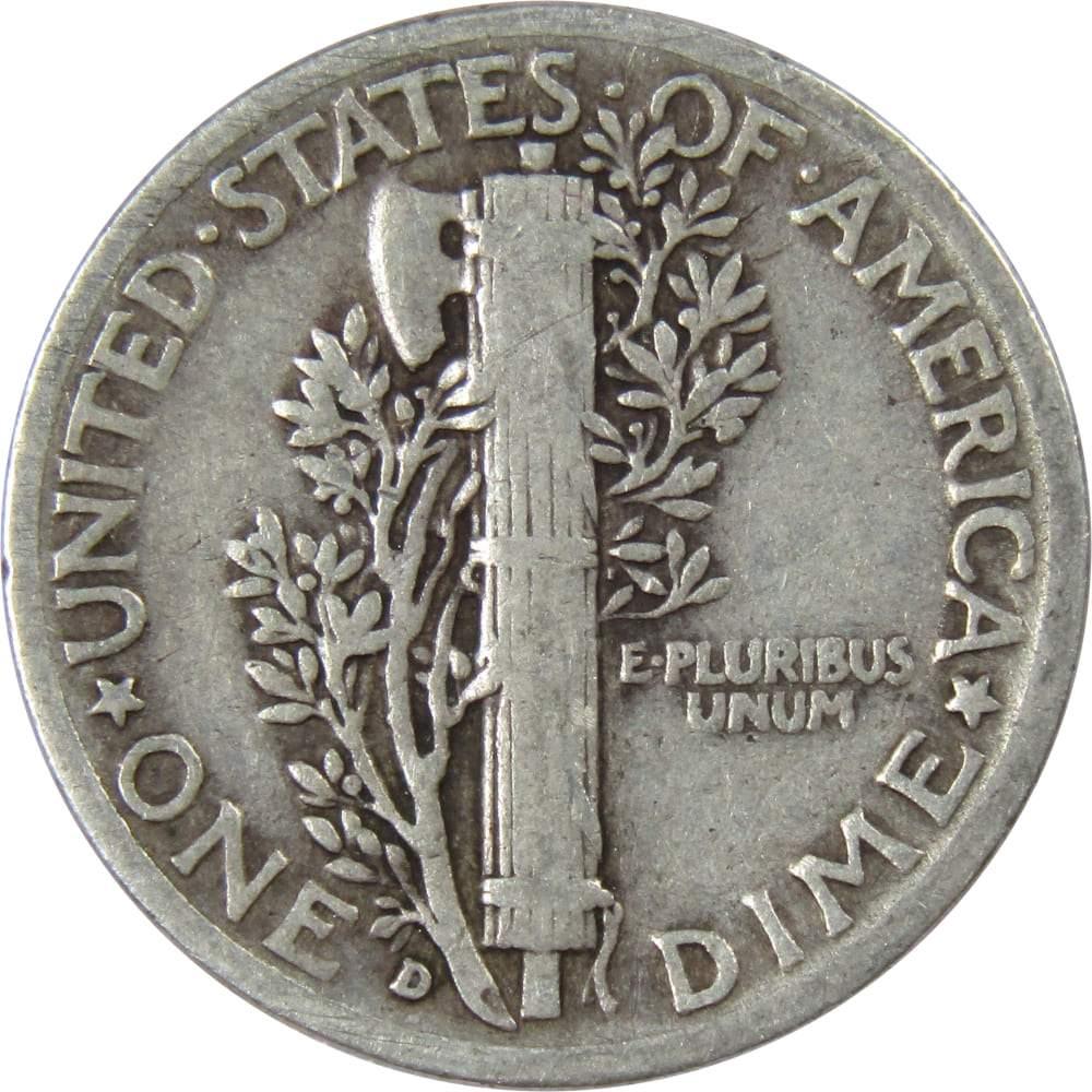 1937 D Mercury Dime VG Very Good 90% Silver 10c US Coin Collectible