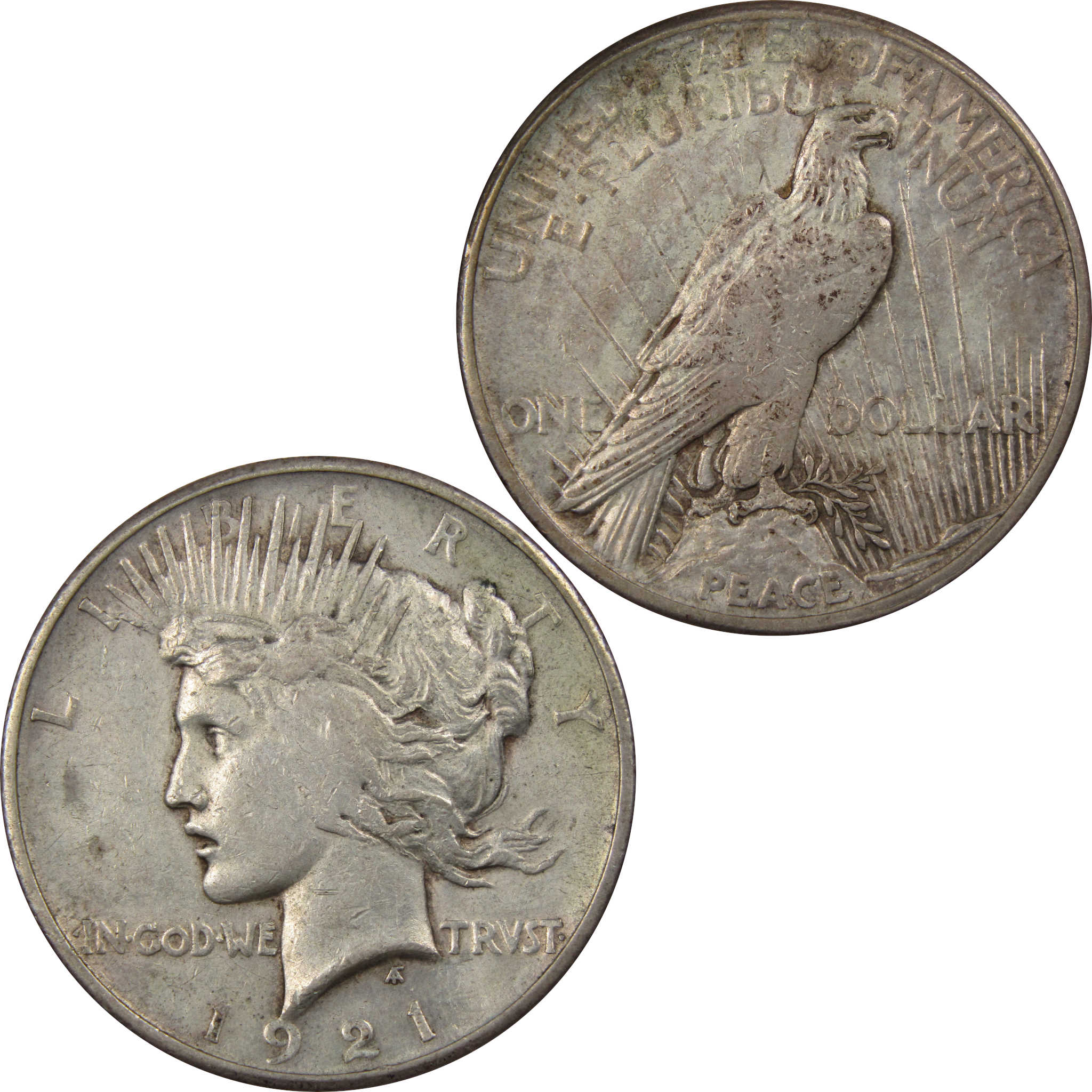 1921 High Relief Peace Dollar VF Very Fine Details Silver $1 SKU:I1146