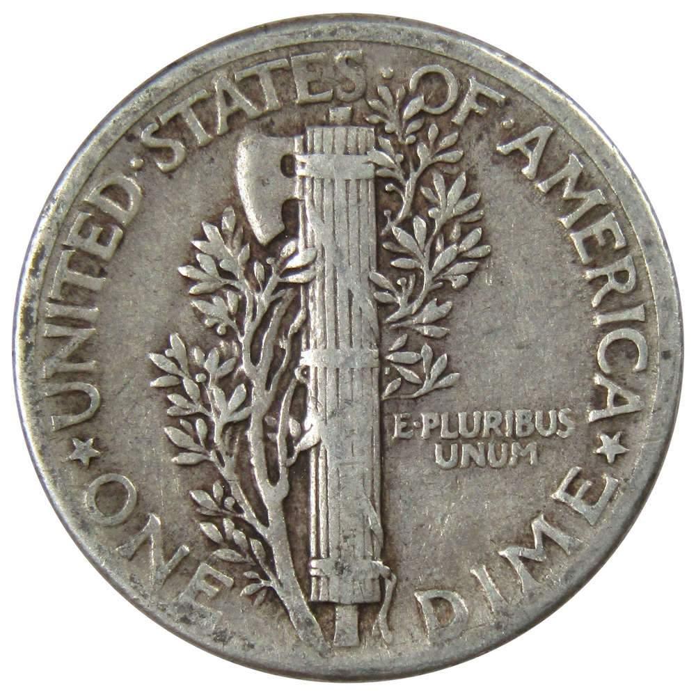 1938 Mercury Dime F Fine 90% Silver 10c US Coin Collectible