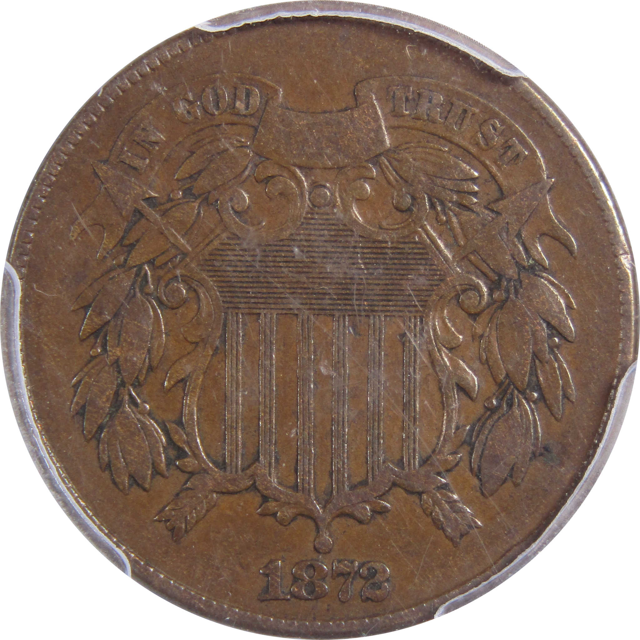 1872 Two Cent Piece VF 25 PCGS 2c US Type Coin Collectible SKU:IPC8776