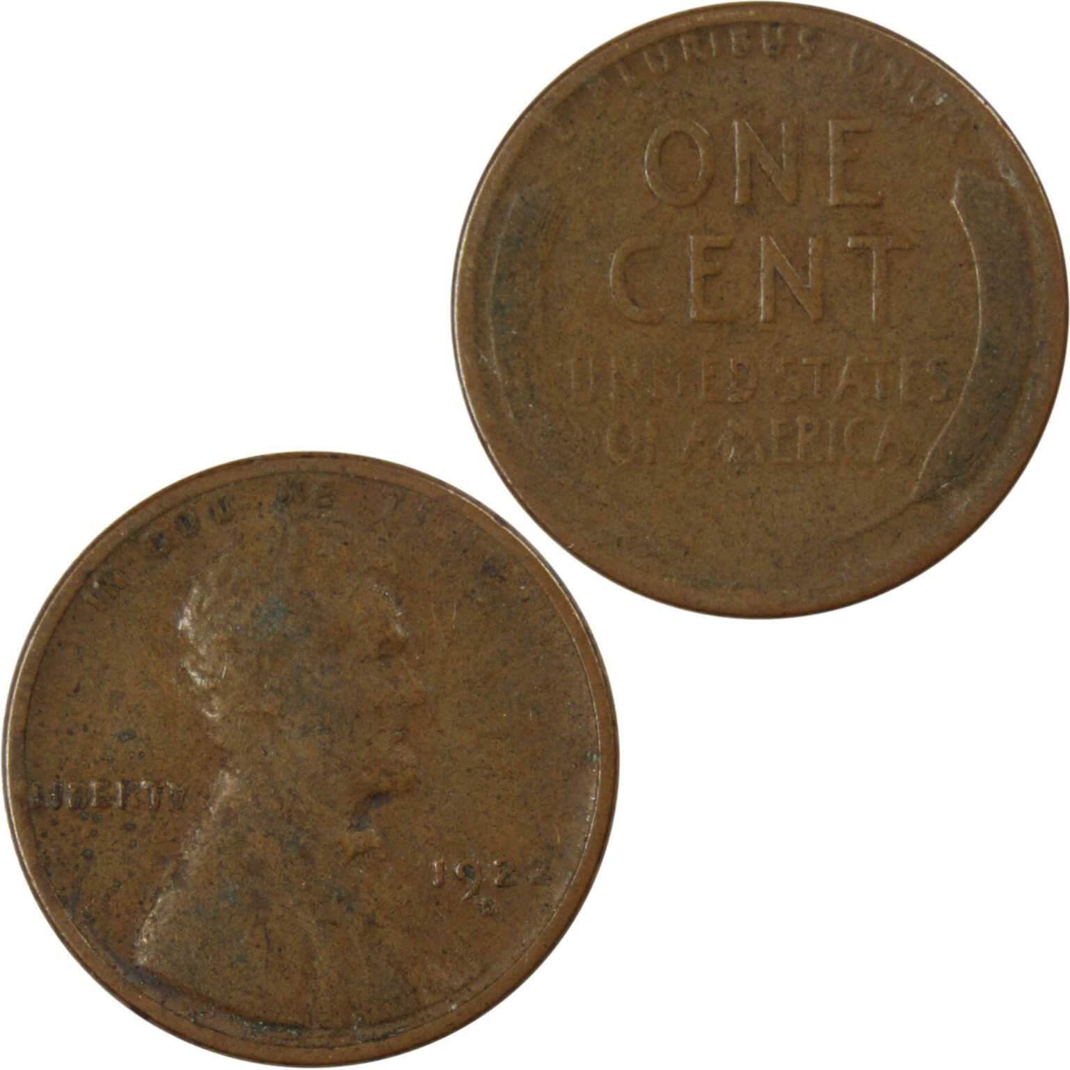1922 D Lincoln Wheat Cent VG Very Good Bronze Penny 1c Coin Collectible