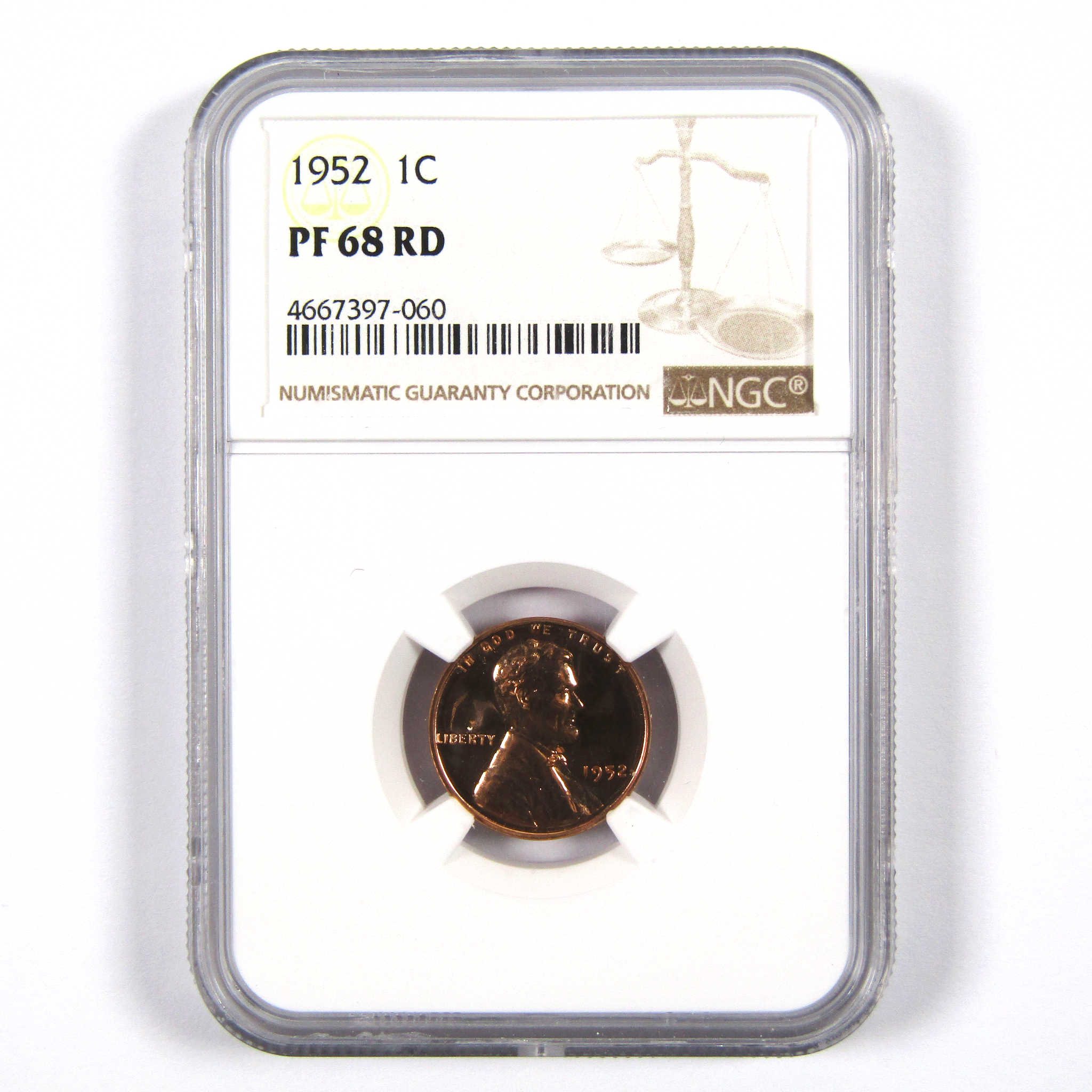 1952 Lincoln Wheat Cent PF 68 RD NGC Penny 1c Proof Coin SKU:I7543