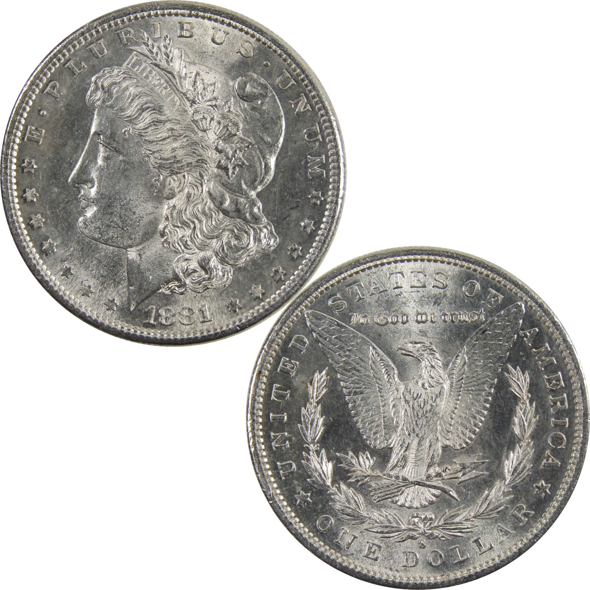 1881 S Morgan Dollar BU Uncirculated 90% Silver $1 Coin SKU:I5332 - Morgan coin - Morgan silver dollar - Morgan silver dollar for sale - Profile Coins &amp; Collectibles