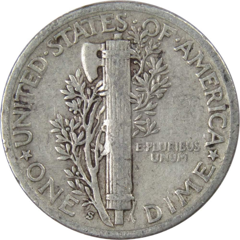 1939 S Mercury Dime F Fine 90% Silver 10c US Coin Collectible - Mercury Dimes - Winged Liberty Dime - Profile Coins &amp; Collectibles