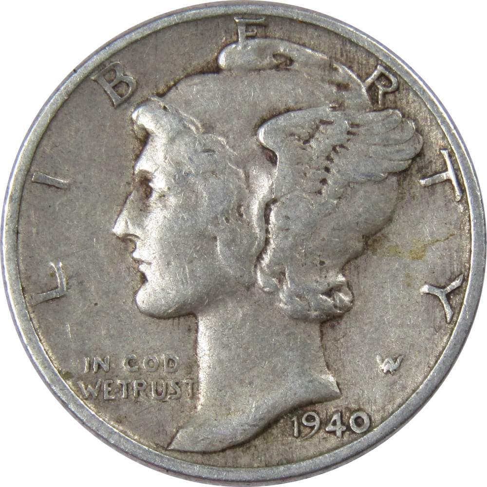 1940 Mercury Dime VF Very Fine 90% Silver 10c US Coin Collectible