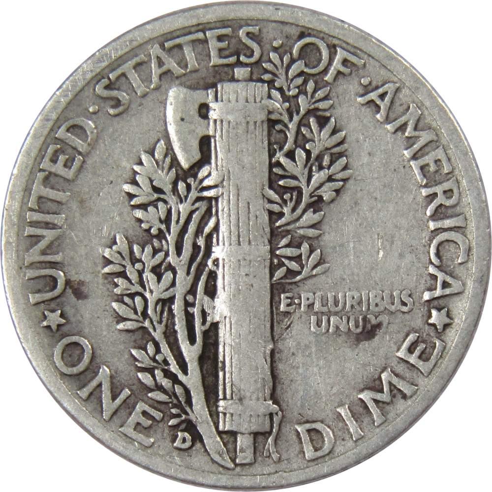1940 D Mercury Dime F Fine 90% Silver 10c US Coin Collectible