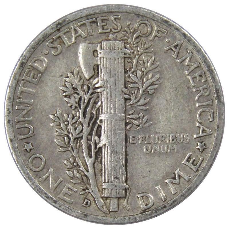 1940 D Mercury Dime VF Very Fine 90% Silver 10c US Coin Collectible - Mercury Dimes - Winged Liberty Dime - Profile Coins &amp; Collectibles