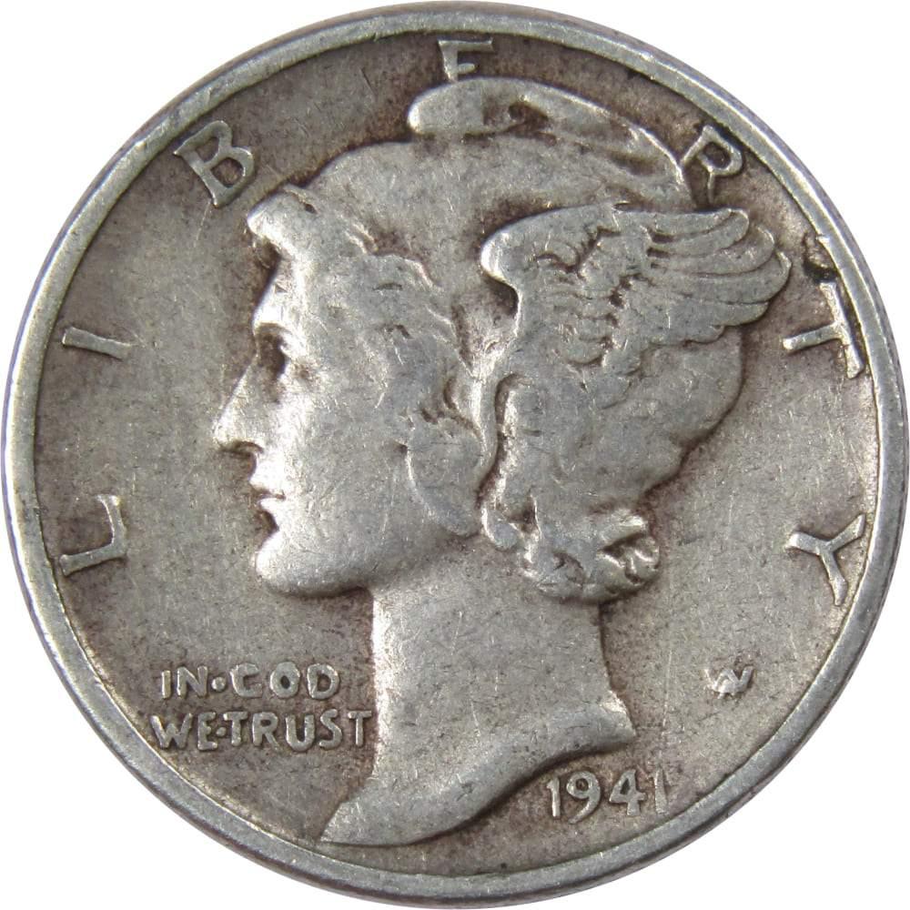 1941 Mercury Dime VF Very Fine 90% Silver 10c US Coin Collectible