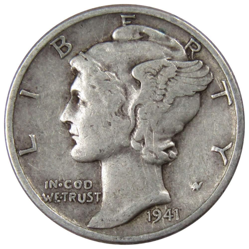 1941 D Mercury Dime VF Very Fine 90% Silver 10c US Coin Collectible