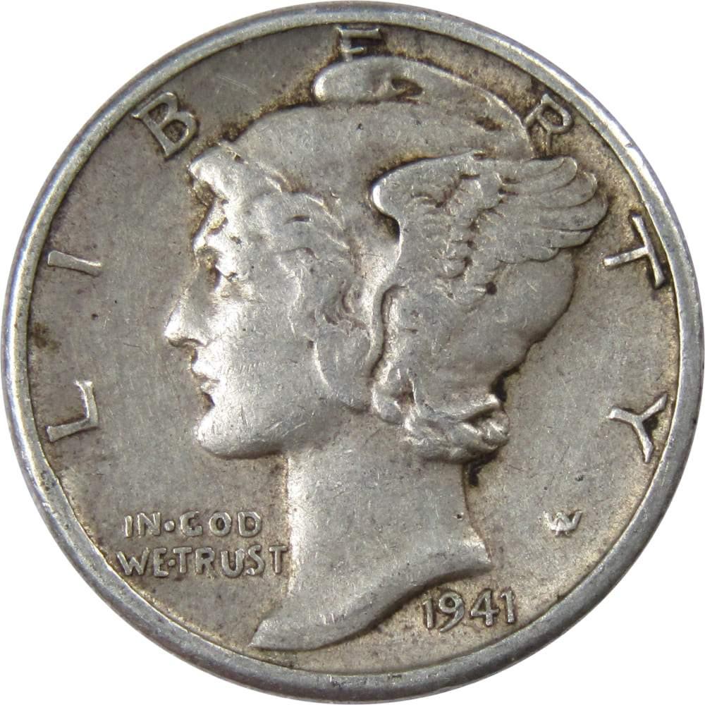 1941 D Mercury Dime XF EF Extremely Fine 90% Silver 10c US Coin Collectible
