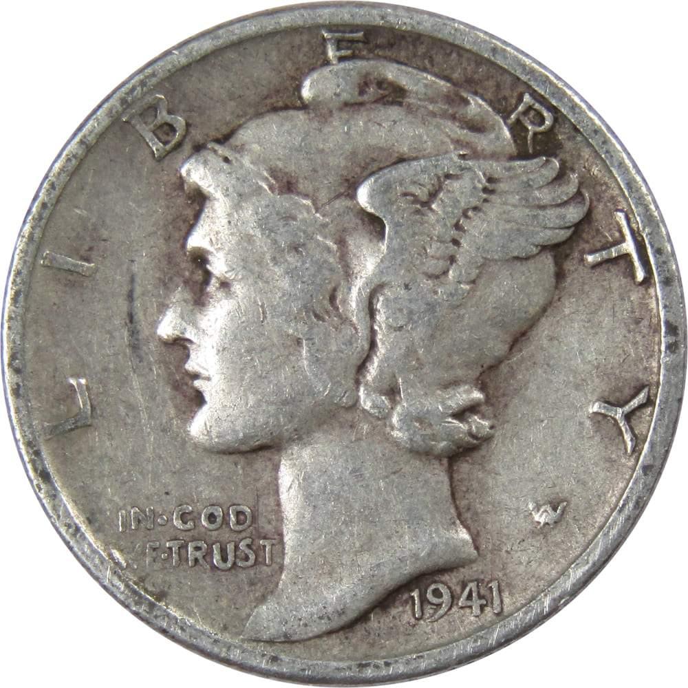 1941 S Mercury Dime AG About Good 90% Silver 10c US Coin Collectible