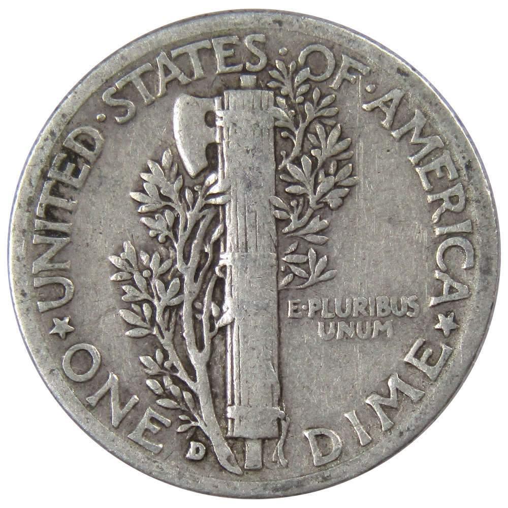 1942 D Mercury Dime VG Very Good 90% Silver 10c US Coin Collectible
