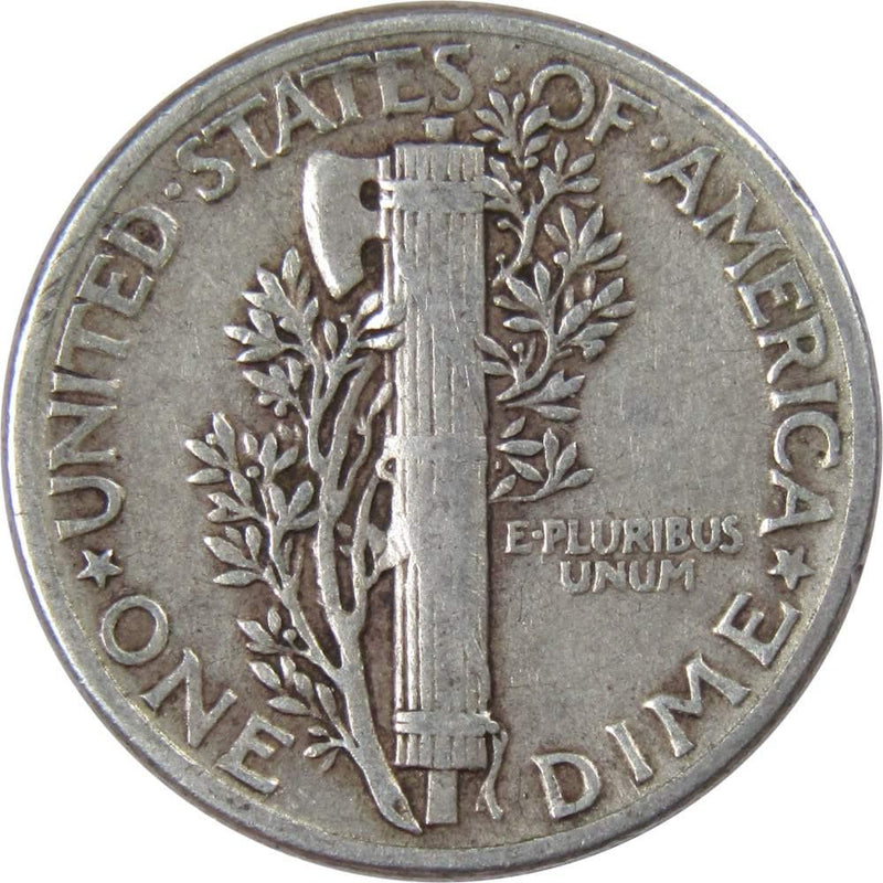 1943 Mercury Dime F Fine 90% Silver 10c US Coin Collectible - Mercury Dimes - Winged Liberty Dime - Profile Coins &amp; Collectibles