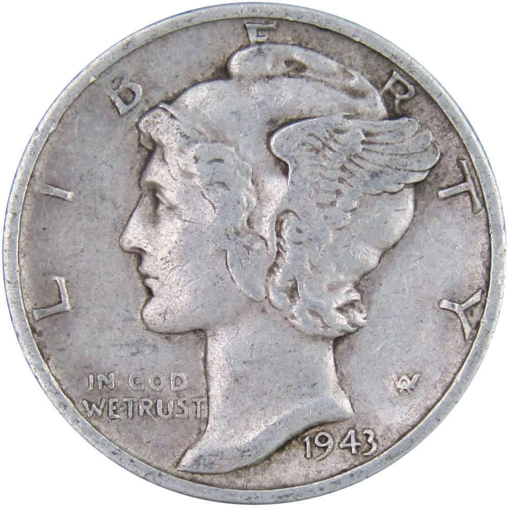 1943 D Mercury Dime XF EF Extremely Fine 90% Silver 10c US Coin Collectible