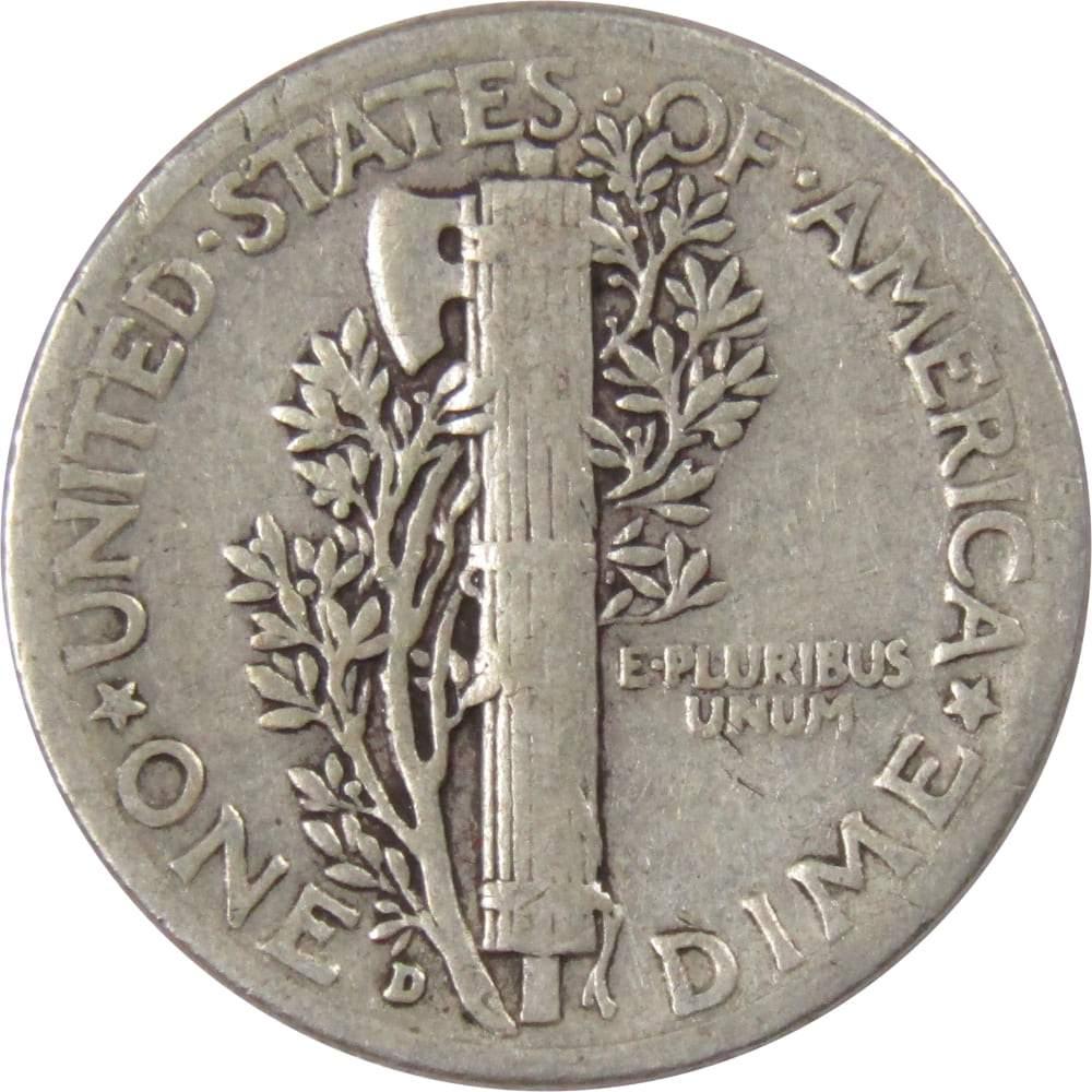 1943 D Mercury Dime AG About Good 90% Silver 10c US Coin Collectible