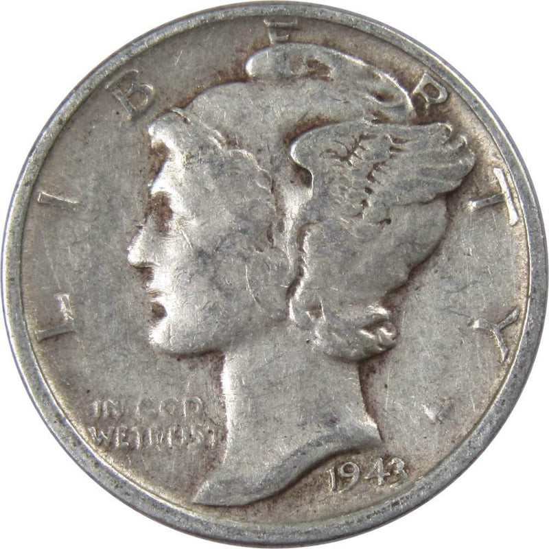 1943 S Mercury Dime AG About Good 90% Silver 10c US Coin Collectible - Mercury Dimes - Winged Liberty Dime - Profile Coins &amp; Collectibles