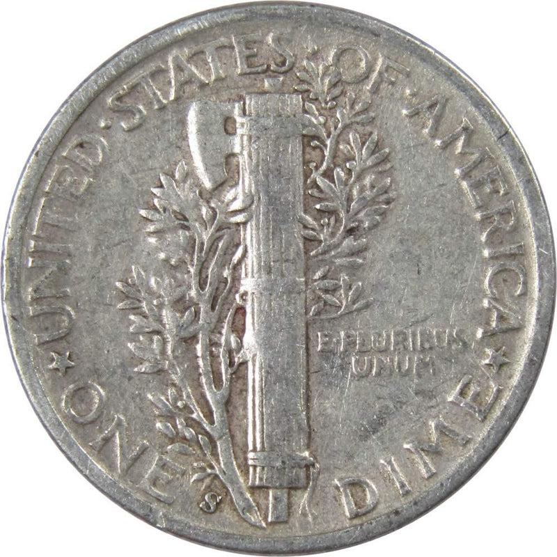 1943 S Mercury Dime AG About Good 90% Silver 10c US Coin Collectible - Mercury Dimes - Winged Liberty Dime - Profile Coins &amp; Collectibles