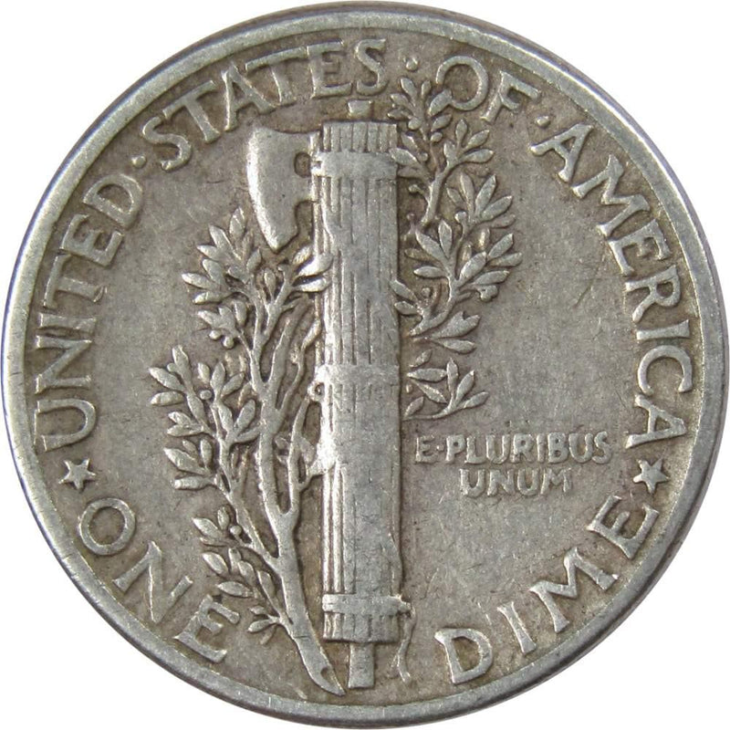 1944 Mercury Dime F Fine 90% Silver 10c US Coin Collectible - Mercury Dimes - Winged Liberty Dime - Profile Coins &amp; Collectibles