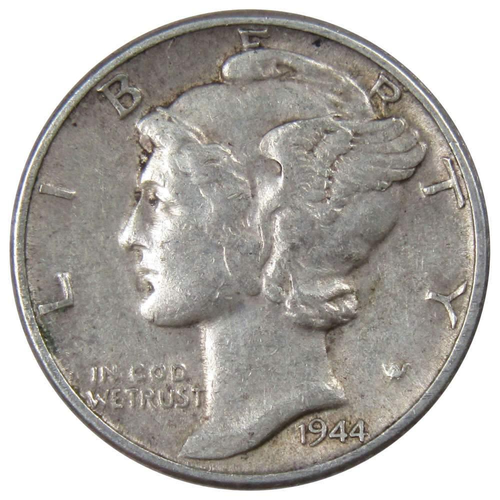 1944 Mercury Dime XF EF Extremely Fine 90% Silver 10c US Coin Collectible