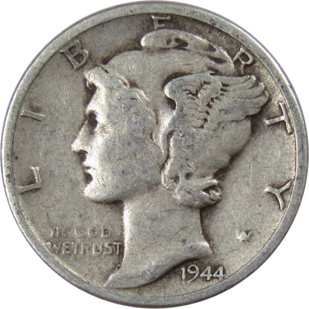 1944 D Mercury Dime VG Very Good 90% Silver 10c US Coin Collectible