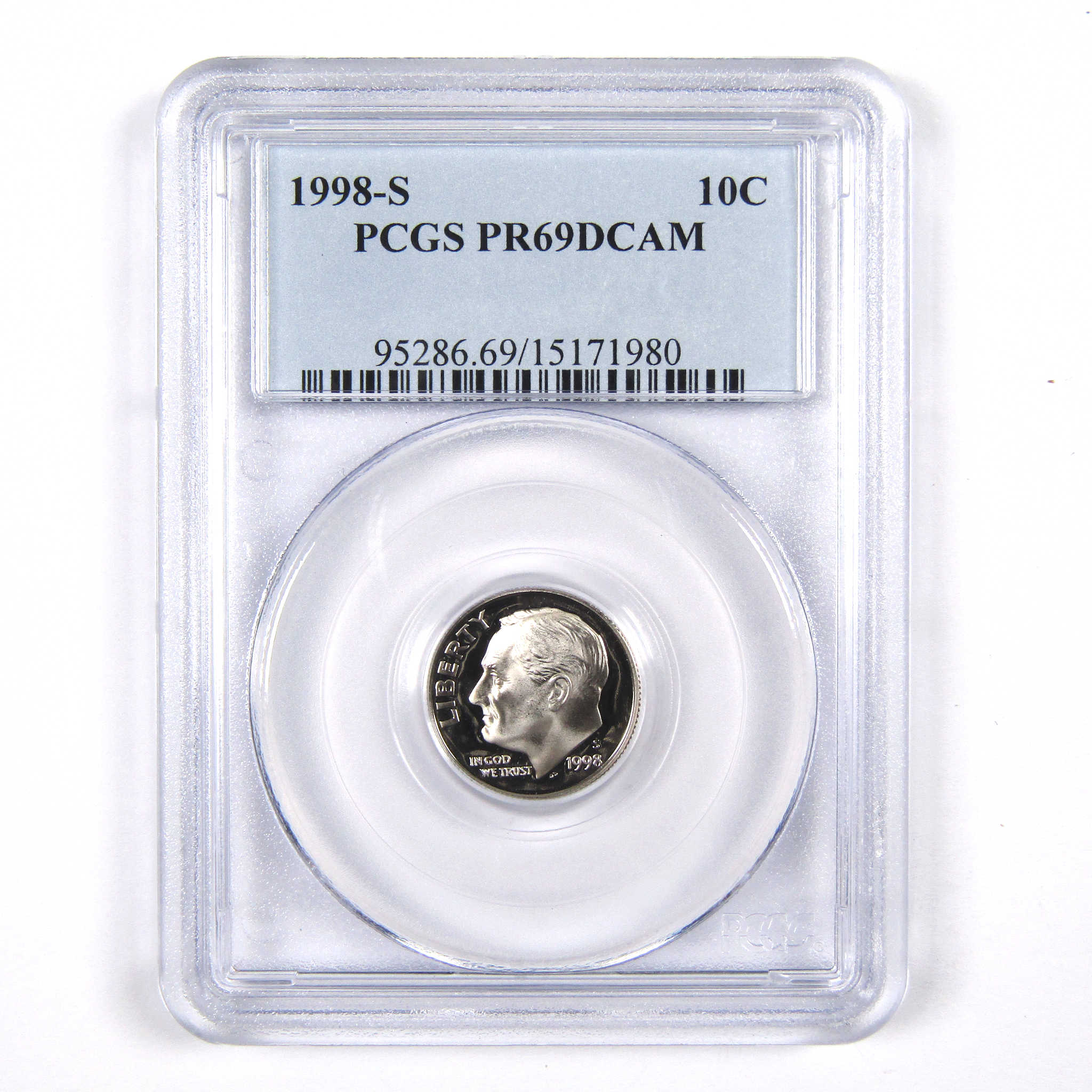 1998 S Roosevelt Dime PR 69 DCAM PCGS 10c Proof Coin SKU:CPC3093