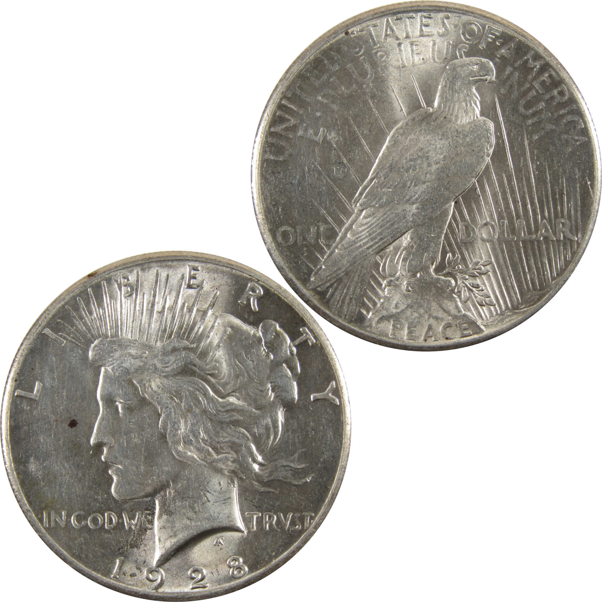 1928 Peace Dollar BU Uncirculated 90% Silver $1 Coin SKU:I7678