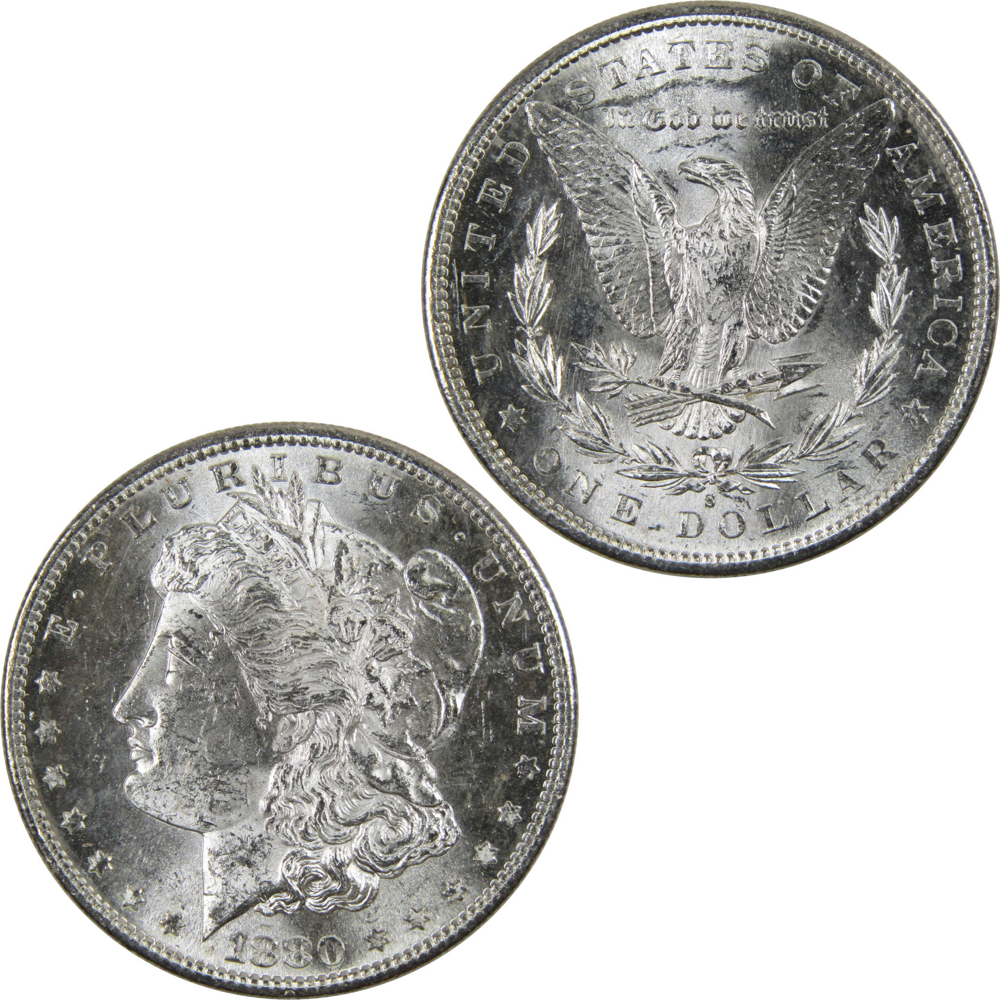 1880 S Morgan Dollar BU Uncirculated 90% Silver $1 Coin SKU:I4233 - Morgan coin - Morgan silver dollar - Morgan silver dollar for sale - Profile Coins &amp; Collectibles