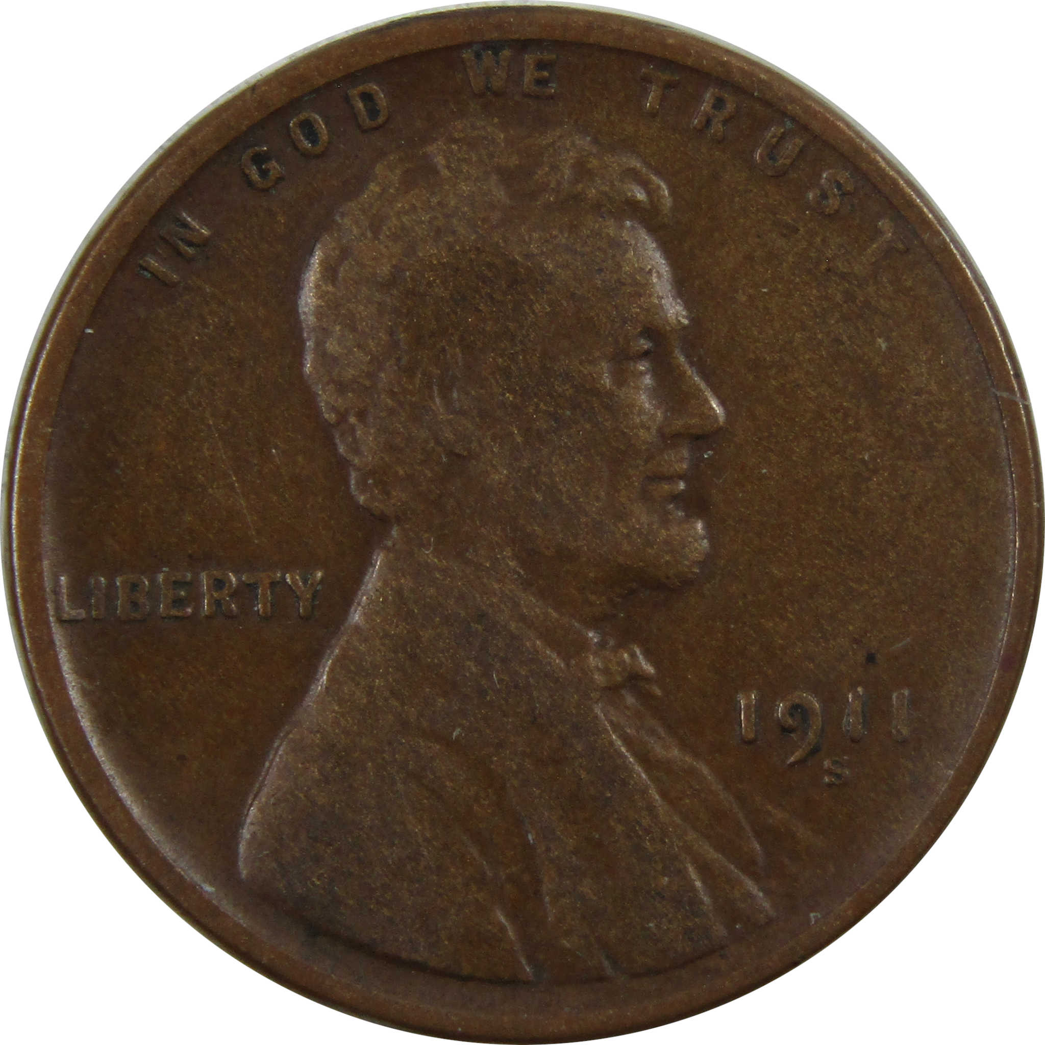 1911 S Lincoln Wheat Cent VF Very Fine Penny 1c Coin SKU:I4887
