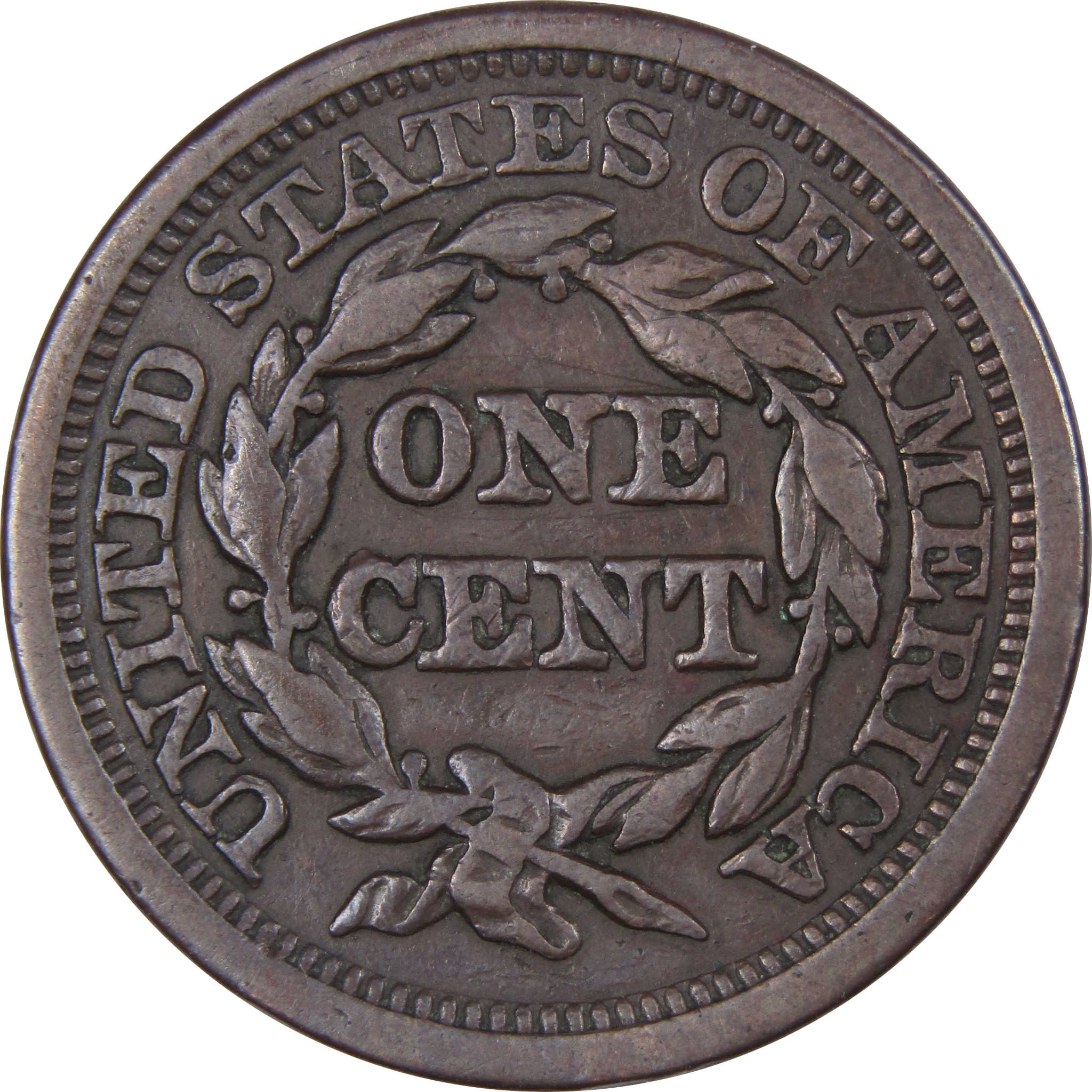 1848 Braided Hair Large Cent VF Very Fine Copper Penny 1c SKU:IPC8062