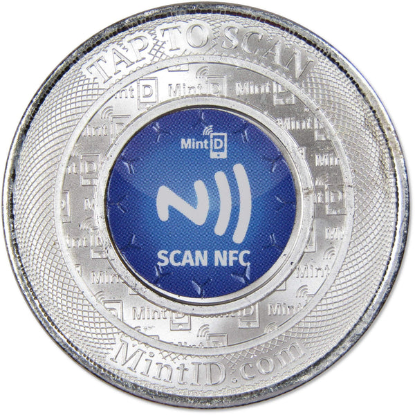 2020 MintID 1-oz Silver Buffalo Round BU w/AES-128 Bit Encrypted NFC  Microchip Authentication