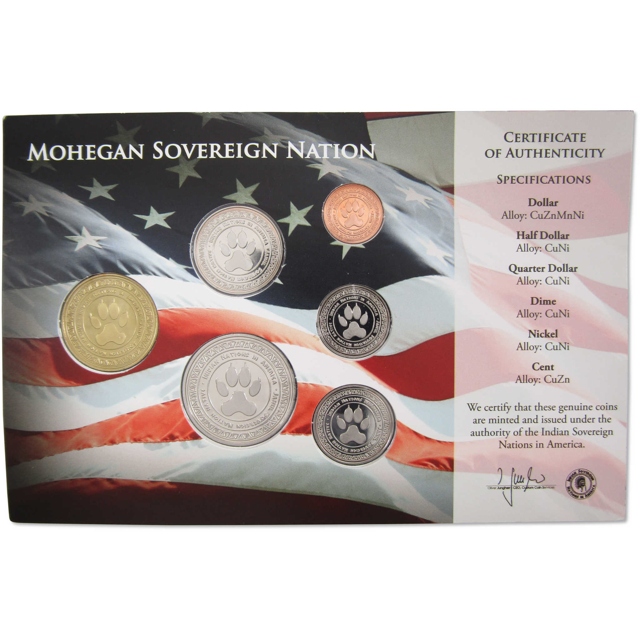 2020 Jamul Native American Mohegan Sovereign Nation Uncirculated Coin Set