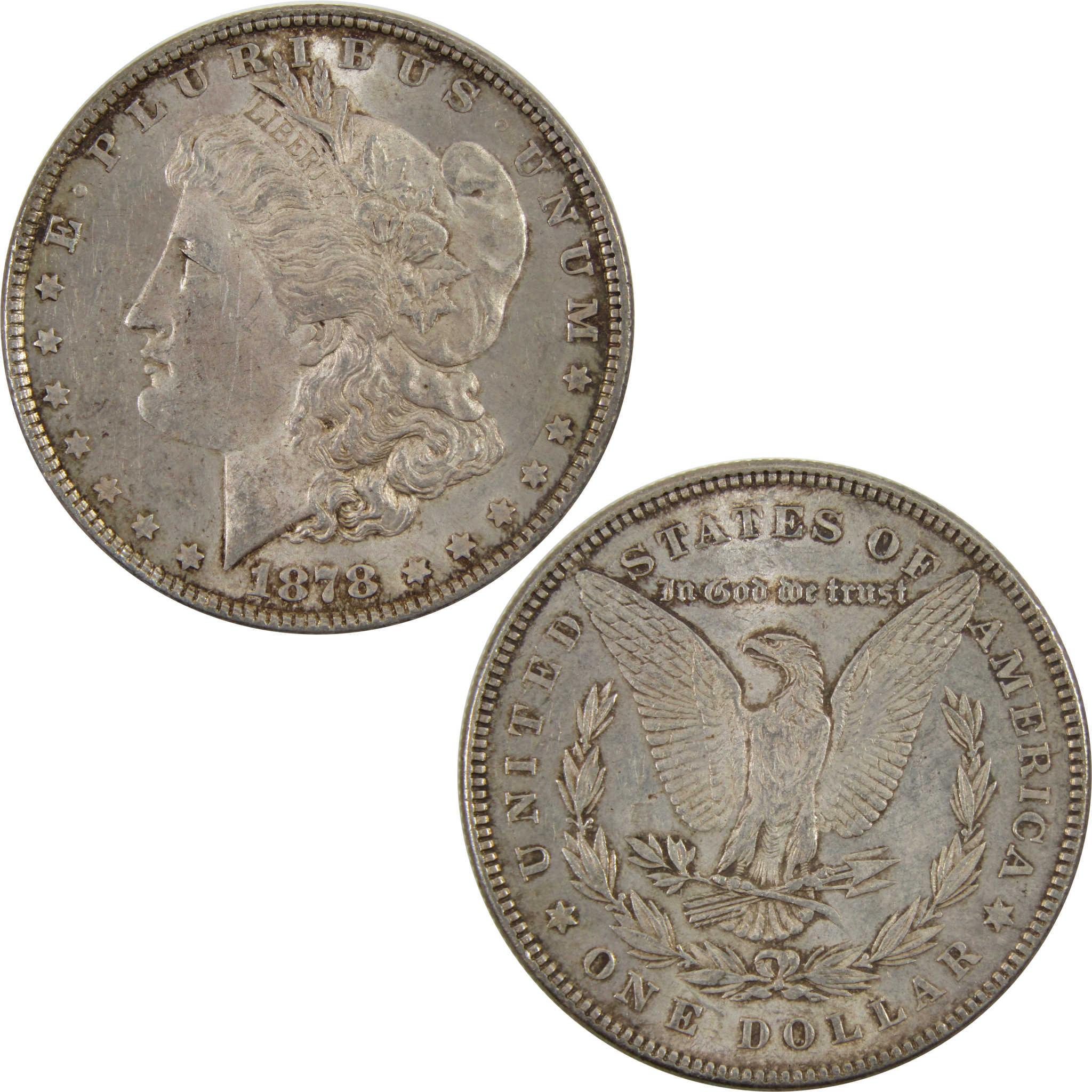 1878 7TF Rev 78 Morgan Dollar Borderline Unc 90% Silver SKU:I7639