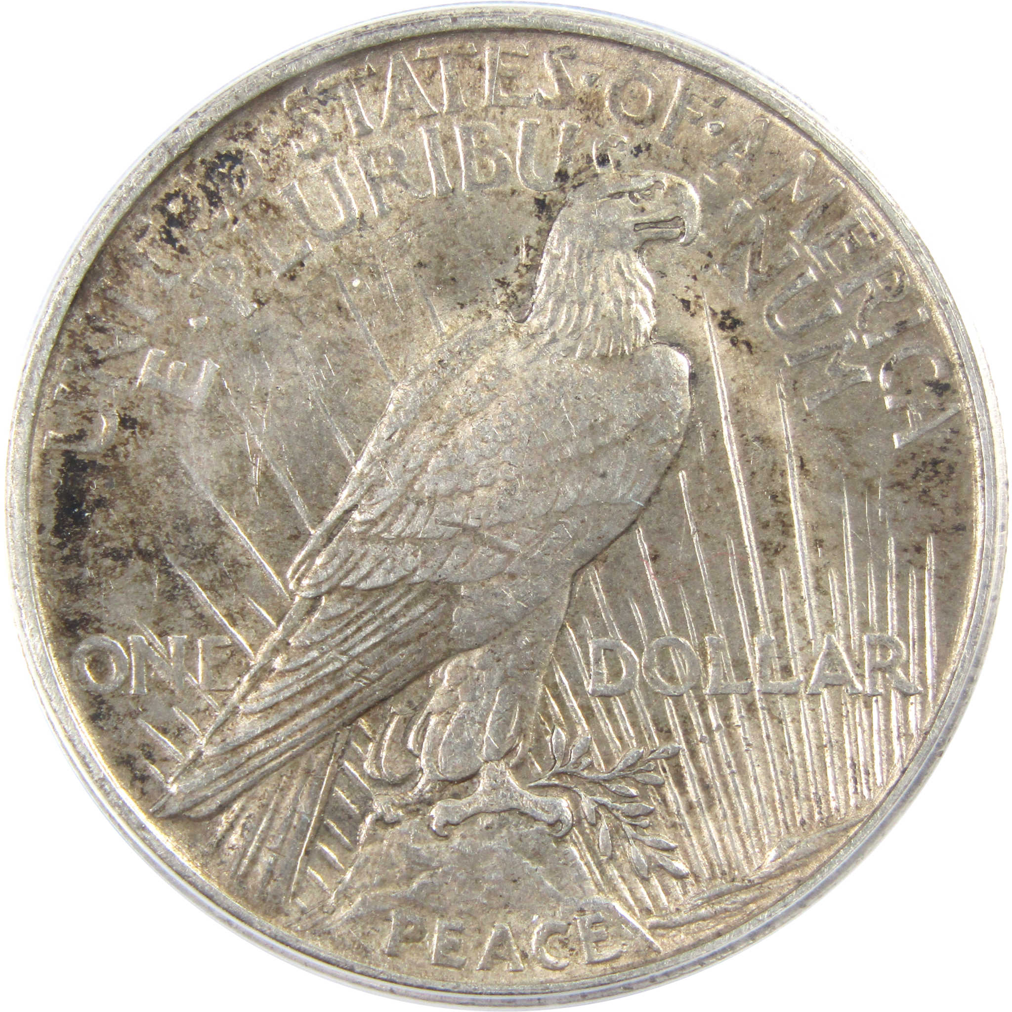 1921 High Relief Peace Dollar AU 50 ANACS 90% Silver $1 Coin SKU:I5980