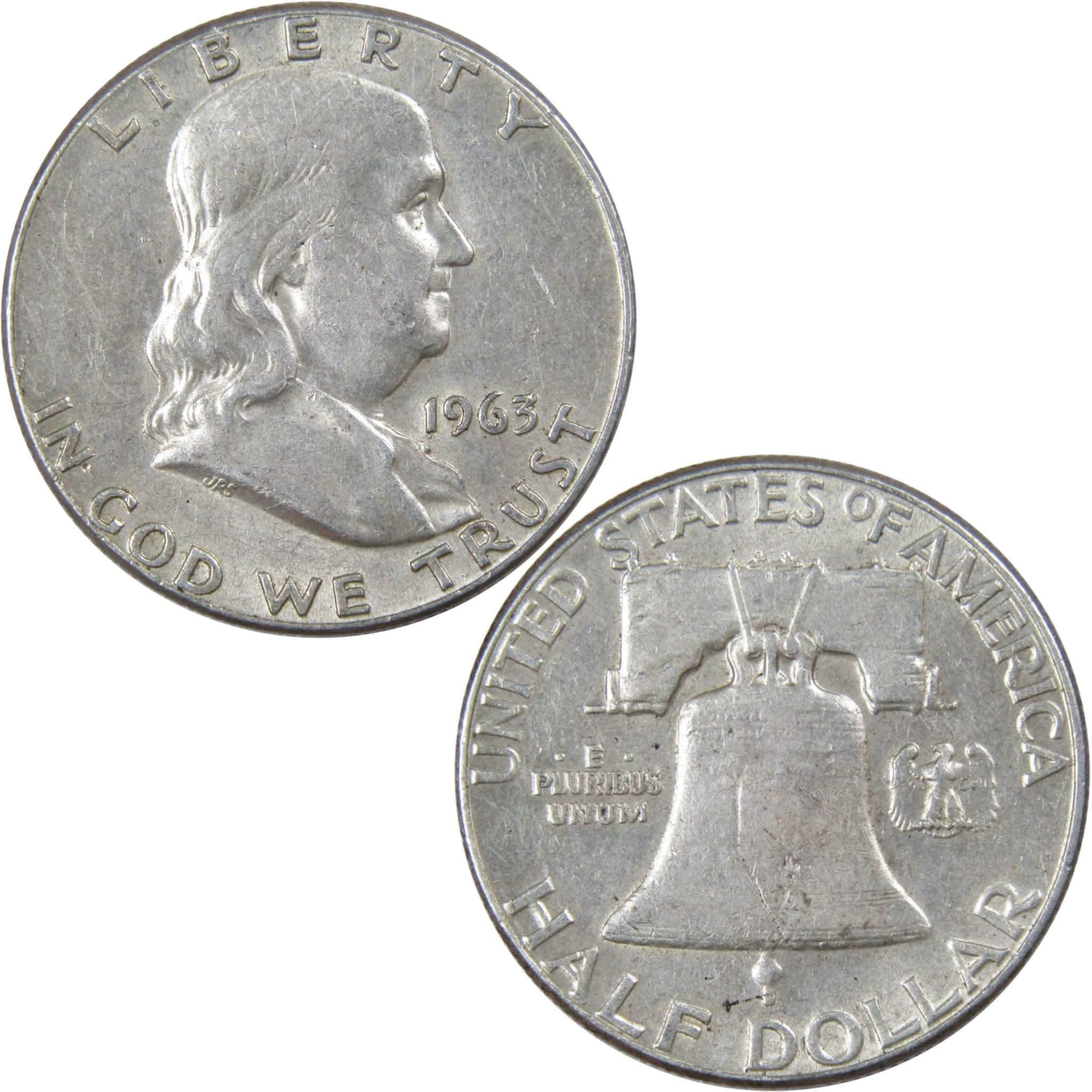 1963 Franklin Half Dollar XF EF Extremely Fine 90% Silver 50c US Coin