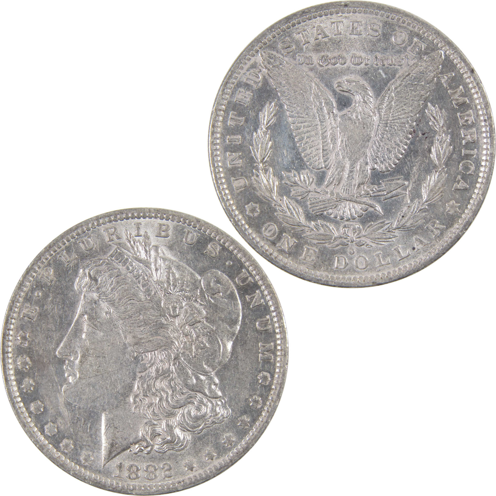 1882 O/S Morgan Dollar Borderline Uncirculated 90% Silver SKU:I2889 - Morgan coin - Morgan silver dollar - Morgan silver dollar for sale - Profile Coins &amp; Collectibles