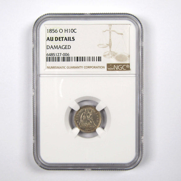1856 O Seated Liberty Dime AU Details NGC 90% Silver SKU:I7324 - Liberty Seated Dime - Profile Coins &amp; Collectibles