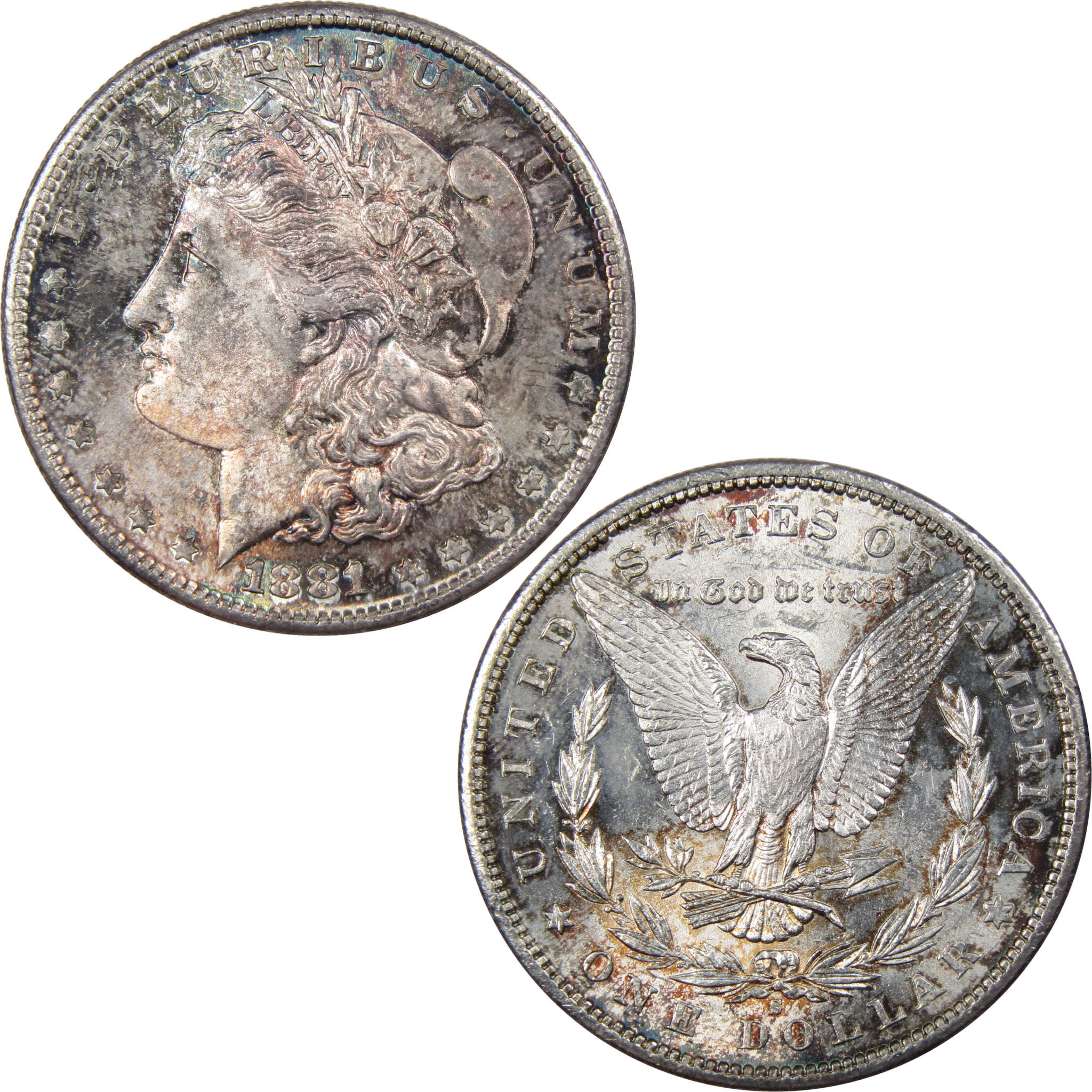 1881 S Morgan Dollar BU Choice Uncirculated Silver Toned SKU:I1214