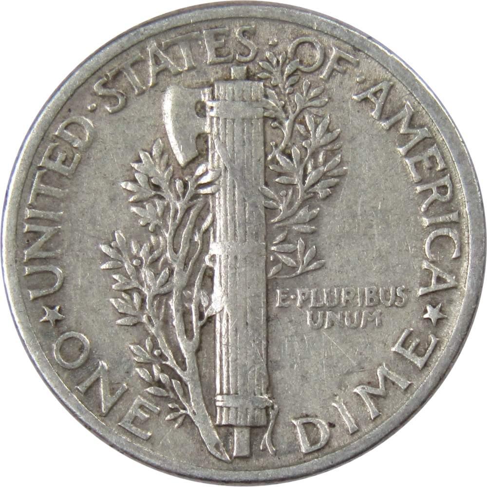 1945 Mercury Dime F Fine 90% Silver 10c US Coin Collectible