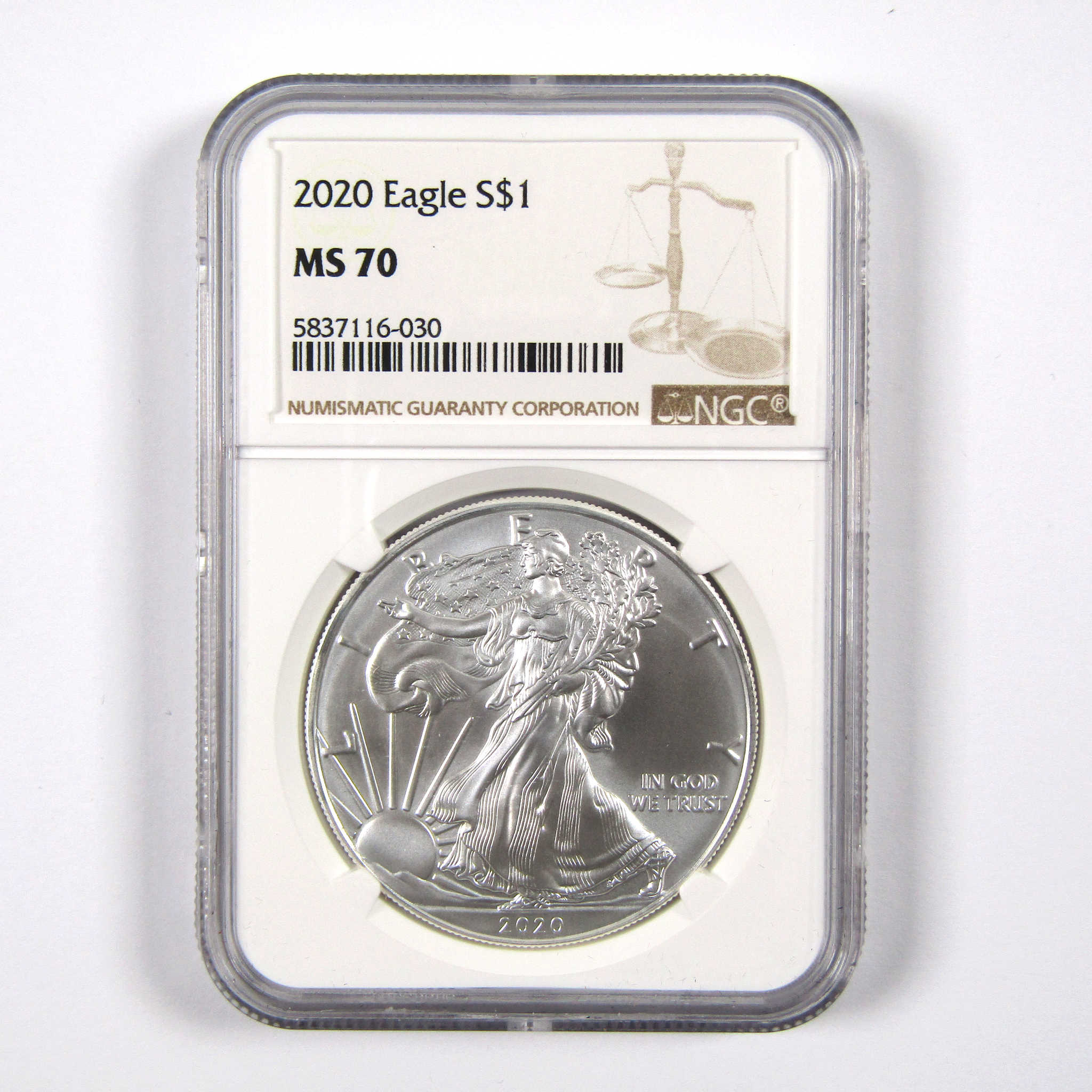 2020 American Eagle Dollar MS 70 NGC 1 oz .999 Silver Unc SKU:CPC2934