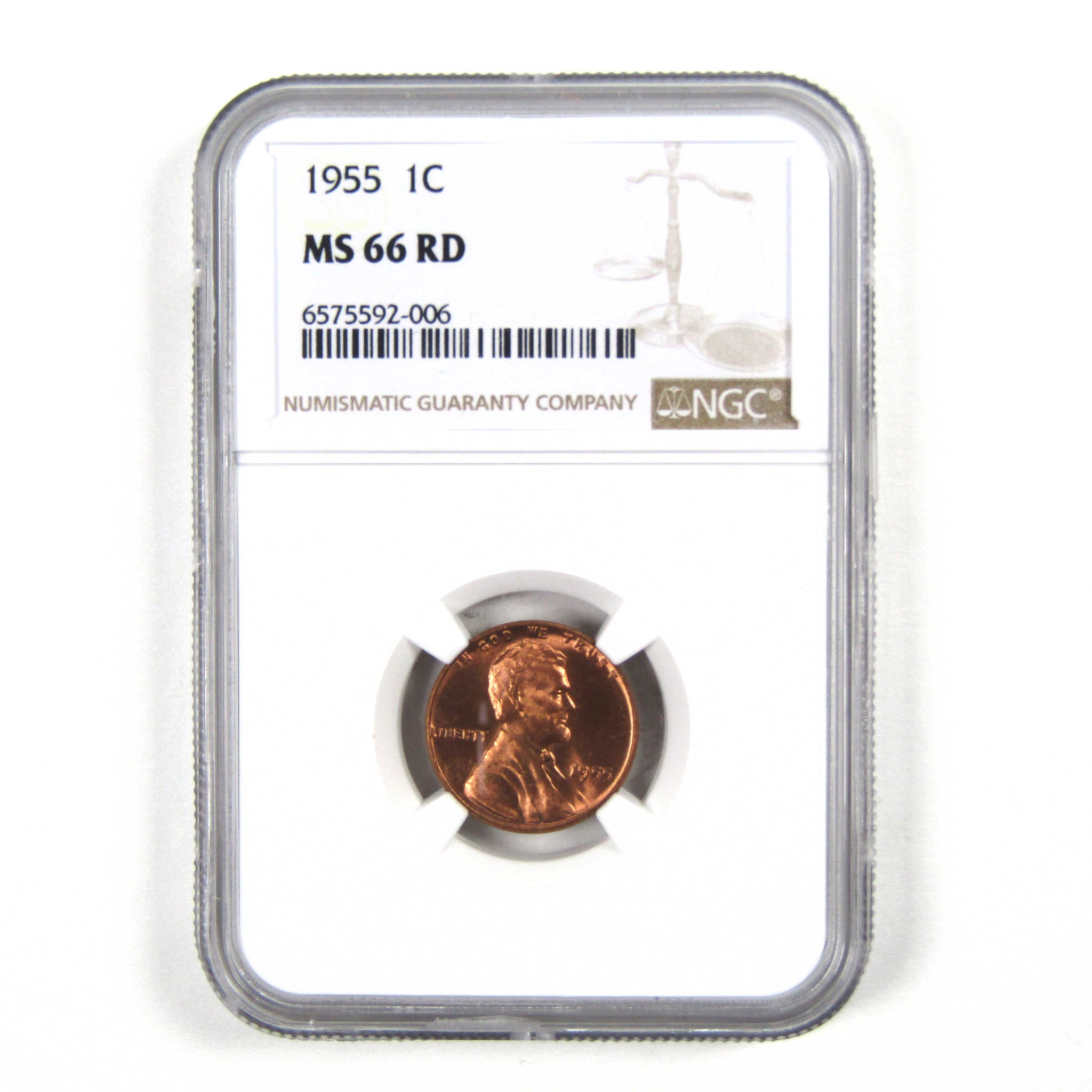 1955 Lincoln Wheat Cent MS 66 RD NGC Penny 1c Uncirculated SKU:I3639