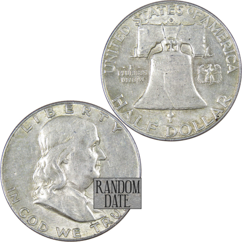 Franklin Half Dollar AG About Good Random Date 90% Silver 50c US Coin - Franklin Half Dollar - Franklin half dollars - Franklin coins - Profile Coins &amp; Collectibles