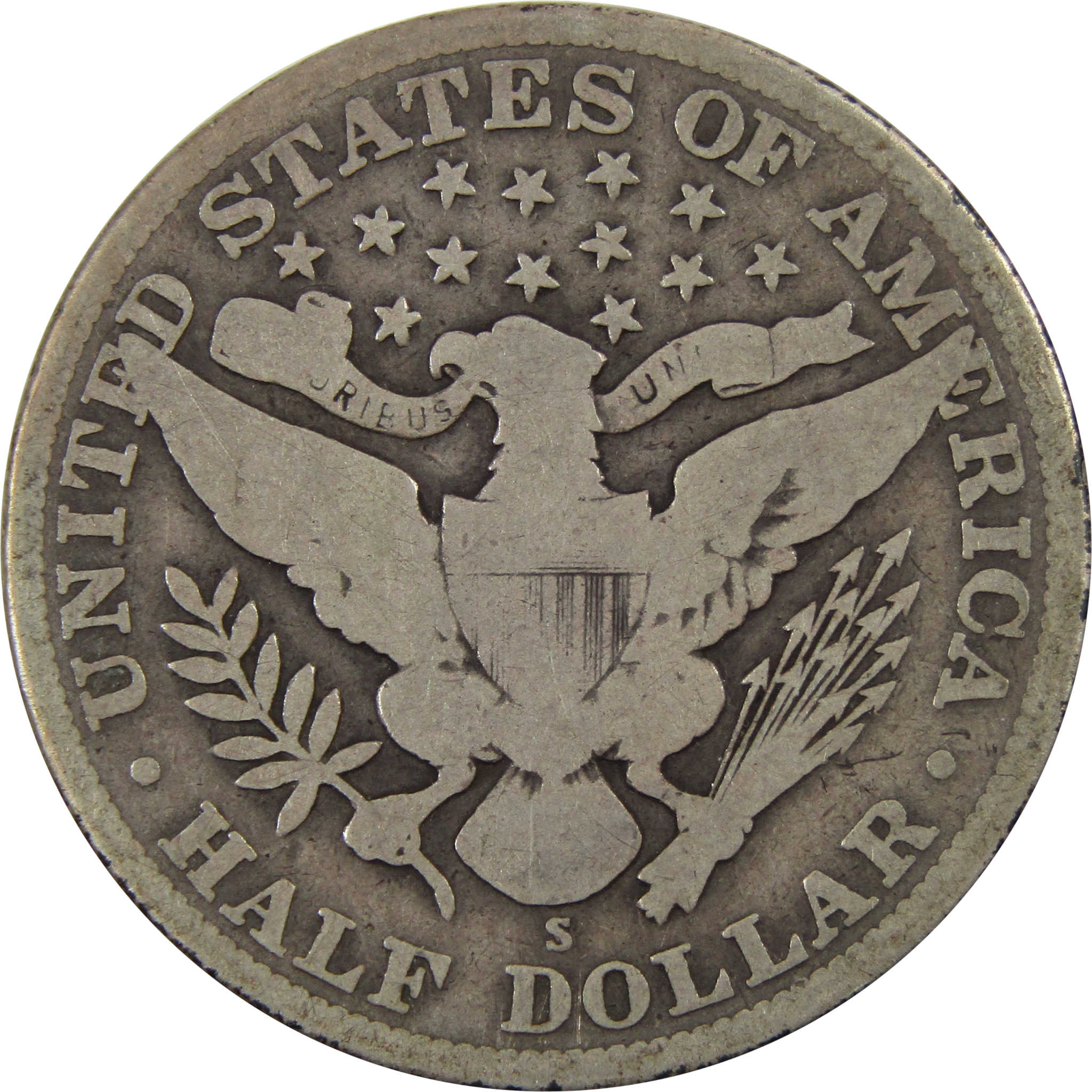1912 S Barber Half Dollar G Good 90% Silver 50c Coin SKU:I4821