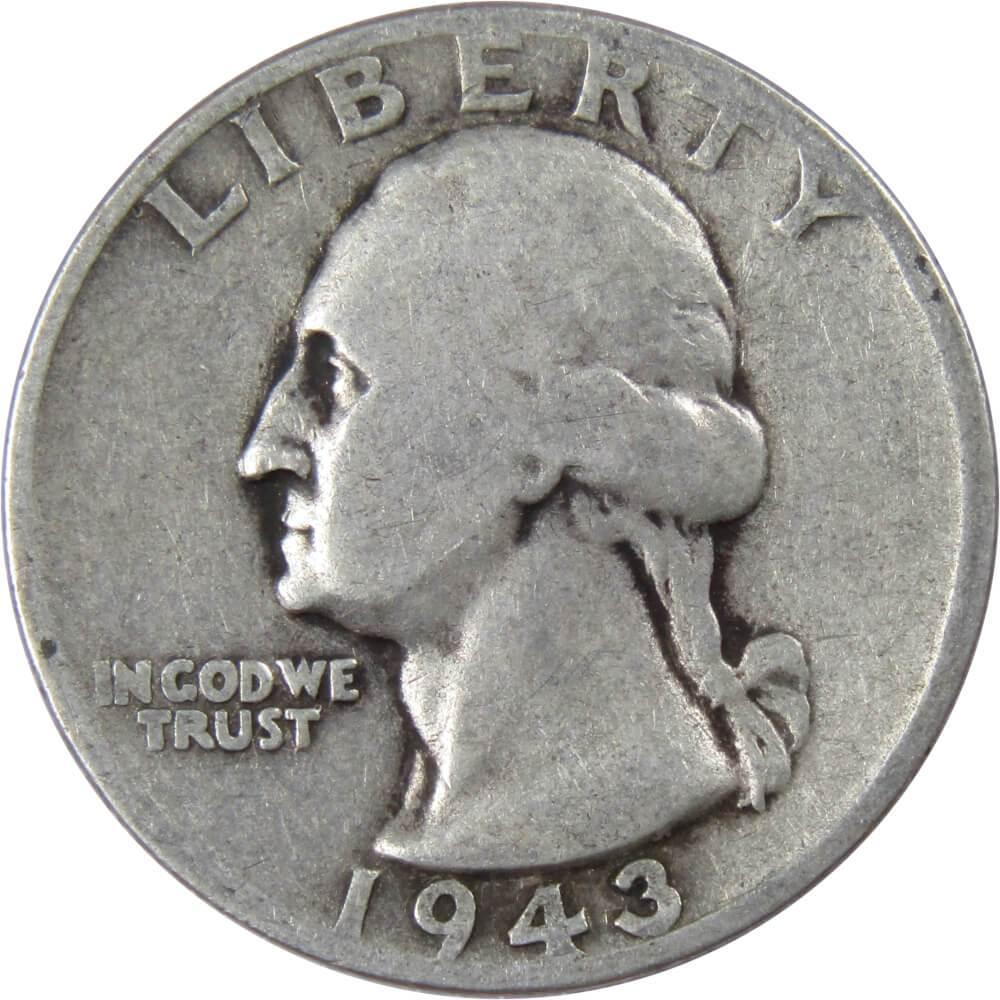 1943 S Washington Quarter VG Very Good 90% Silver 25c US Coin Collectible