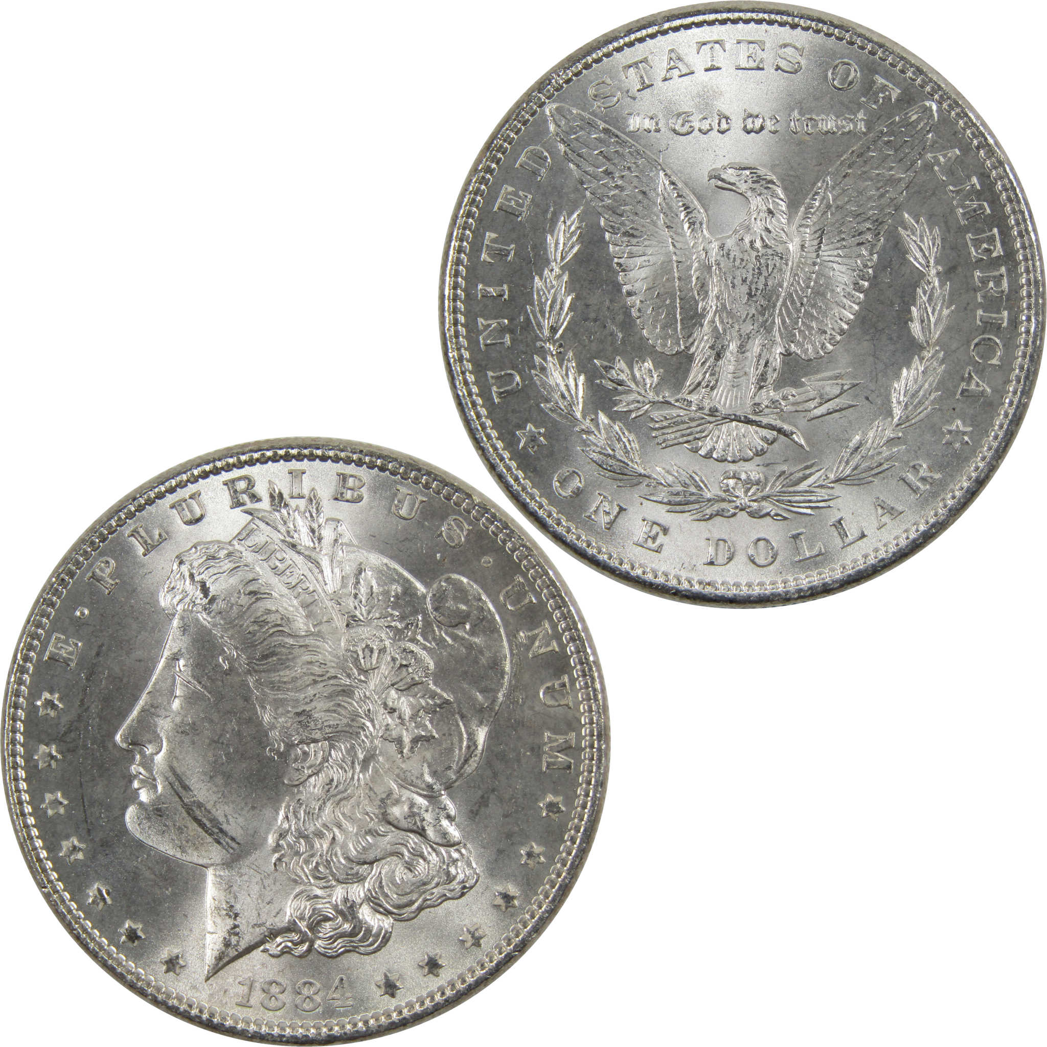1884 Morgan Dollar BU Uncirculated 90% Silver $1 Coin SKU:I6013 - Morgan coin - Morgan silver dollar - Morgan silver dollar for sale - Profile Coins &amp; Collectibles