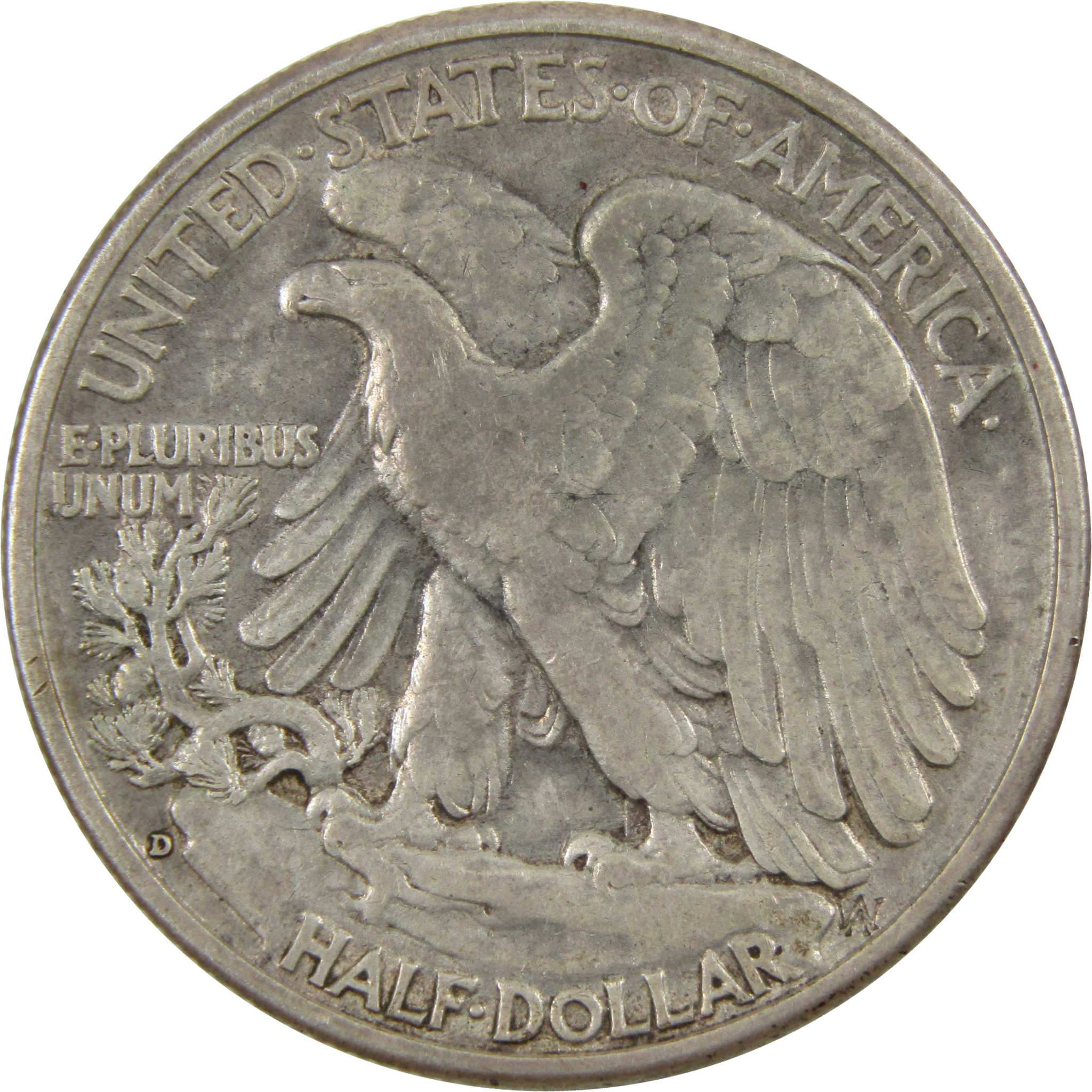 1938 D Liberty Walking Half Dollar VF Very Fine 90% Silver SKU:I5346