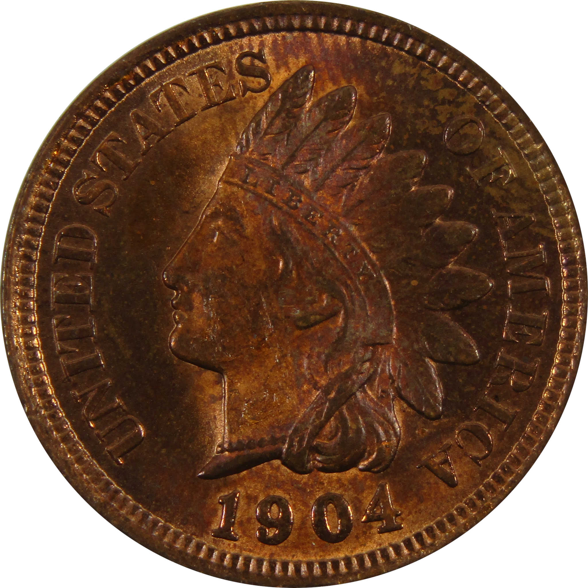 1904 Indian Head Cent BU Choice Uncirculated Penny 1c Coin SKU:I7684