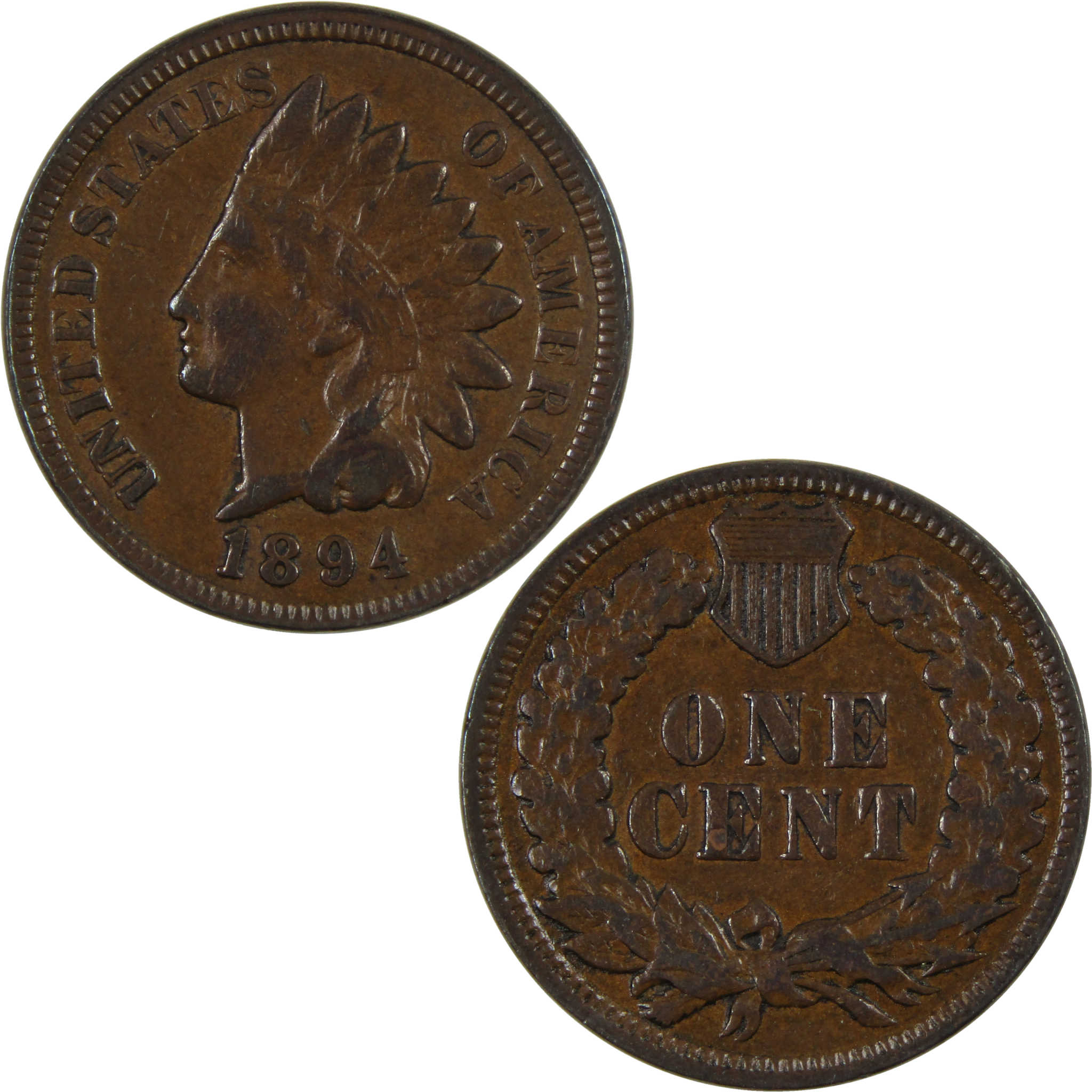 1894 Indian Head Cent XF EF Extremely Fine Penny 1c Coin SKU:I4216