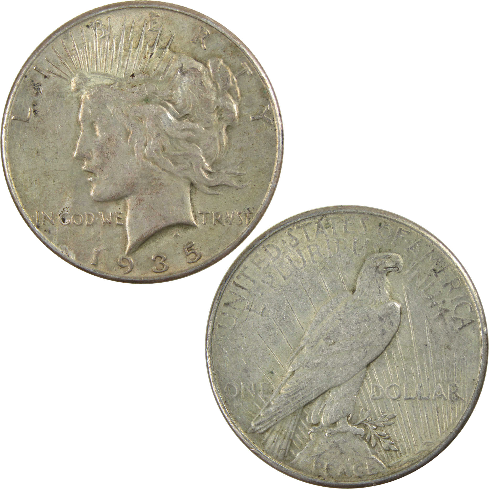 1935 Peace Dollar XF EF Extremely Fine 90% Silver $1 Coin SKU:I7184